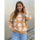 (S, Light Brown) Pull en maille Haut décontracté. 5