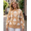(L, Light Brown) Pull en maille Haut décontracté. 4