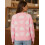 (L, Pink) Pull en maille Haut décontracté. 7