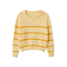 (XL, Multicolor) Women's Autumn Loose Sweater Stripe Print Long Sleeve Round Neck Knitwear Pullover