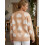 (S, Light Brown) Pull en maille Haut décontracté. 8