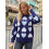 (M, Blue) Pull en maille Haut décontracté. 6