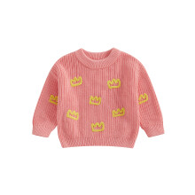 (12-18 Months, Pink) Baby-Strickpullover, langärmelig, Rundhalsausschnitt, Hasenstickerei, Pullover für Kleinkinder, Winteroberteile