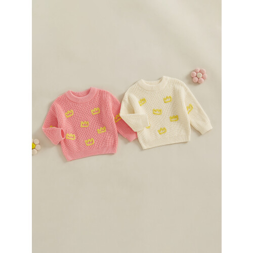 (12-18 Months, Pink) Πλεκτό Πουλόβερ Μακρυμάνικο για Νήπια 2