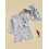 (3-6 Months, Gray) Σετ 2 τεμαχίων στρογγυλή λαιμόκοψη. 4