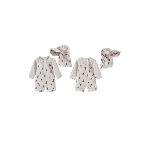 (12-18 Months, Khaki) Σετ 2 τεμαχίων στρογγυλή λαιμόκοψη. 1