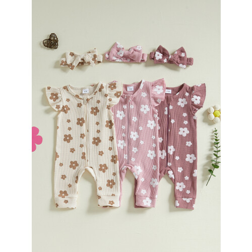(3-6 Months, Beige) Conjunto de verano (2 piezas). 2