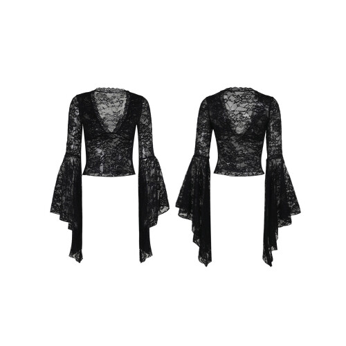 (S, Black) Damen Halloween Spitzentops für Party. 1