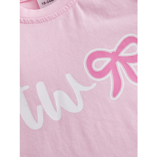 (18-24 Months, Pink) Καλοκαιρινά ρούχα για 2 τεμαχίων 2