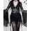 (S, Black) Damen Halloween Spitzentops für Party. 4