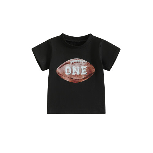 (6-12 Months, Black) Μπλούζα μωρού για ράγκμπι, καλοκαίρι