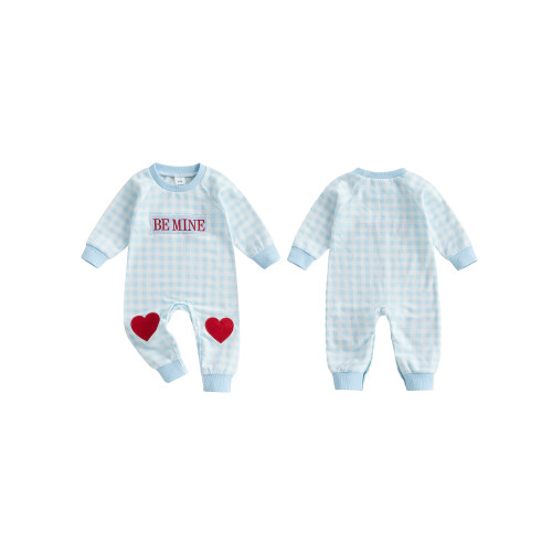 (12-18 Months, Blue) Macacão infantil xadrez e meninas. 1