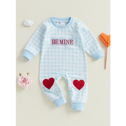 (0-3 Months, Blue) Macacão infantil xadrez e meninas. 2