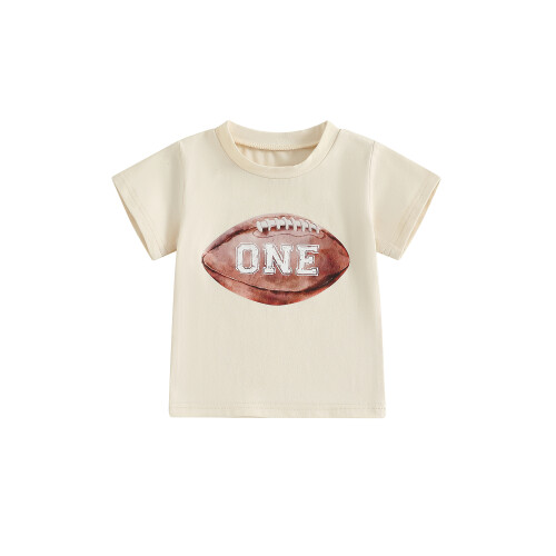 (12-18 Months, Beige) Μπλούζα μωρού για ράγκμπι, καλοκαίρι