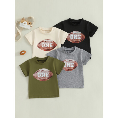 (12-18 Months, Gray) Μπλούζα μωρού για ράγκμπι, καλοκαίρι 2