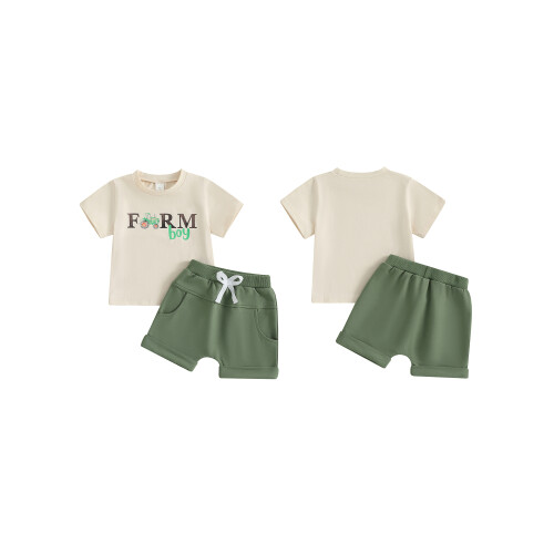 (6-12 Months, Green) Καλοκαιρινά ρούχα για και σορτς 1