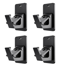 No Drill Curtain Rod Brackets 30LB Self Adhesive Holders Waterproof Hooks for Bathroom Kitchen 4PC Black