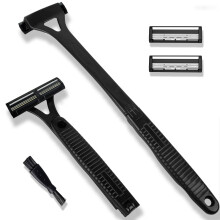 Zusammenklappbarer Rückenrasierer mit austauschbaren Klingen Black