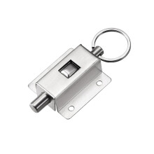 Stainless Steel Door Latch Barrel Bolt, Ring Pull Spring Loaded Lock for Enhanced Security, 5pcs