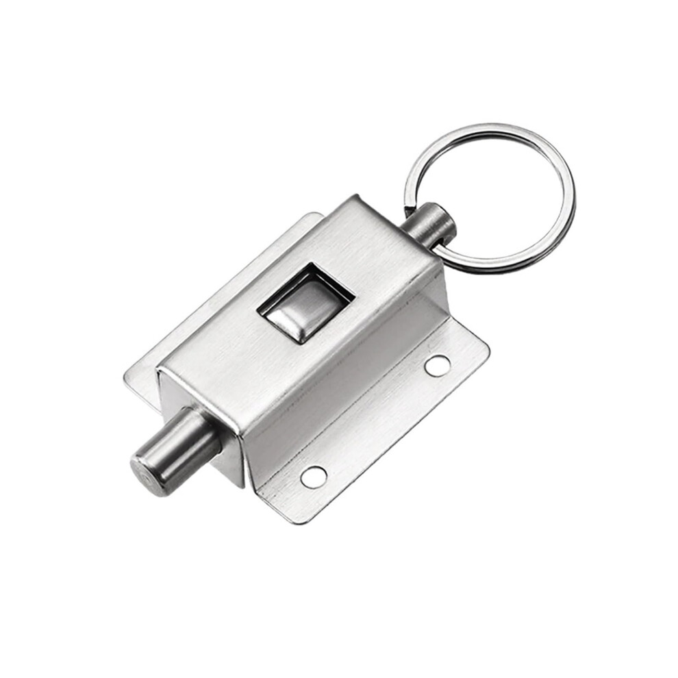 Stainless Steel Door Latch Barrel Bolt, Ring Pull Spring Loaded Lock For Enhanced Security, 5Pcs 9169991214085