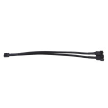 1 to 2 Way Braided Cable Y Splitter 3/4 Pin PWM Male Connector Fan Computer PC Fan Extension Adapter Cable