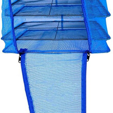 1 Pieza de Rejilla de Secado Plegable de 4 Capas para Platos de Pescado Vegetal Colgante de Malla Colgante de Red de Secado, Forma Natural de Secar