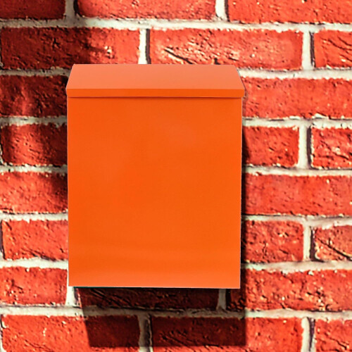 Vintage Iron Wall Mount Mailbox with Key, Rustproof Locking Post Box for Secure Outdoor Use 2