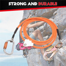 Steel Wire Core Flip Kit Adjustable Climbing Positioning Rope for Arborists Climbers Tree Climbers Outdoors
