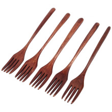10 PçS Colheres de Madeira Conjunto de Garfos Conjunto de UtensíLio de Madeira Conjunto de Talheres de Madeira Natural ReutilizáVel para Cozinhar