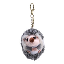 Simpatico Riccio Peluche Portachiavi Ciondolo Telefono Cellulare Portachiavi Riccio Pompon Ciondolo Peluche Grigio Anime Pelliccia Regali