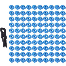 100 StüCk Blau RJ45 Anschluss Ethernet LAN Hub Anti Schutz Kappe Blockier Schutz mit ProprietäRem Schloss und SchlüSsel