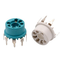 7Pin Plastic Vacuum Tube Socket Valve Base for B&W 6J1 6Z4 6X4 12AE6 6AT6 6BK6 12AV6 6AQ6 6J5 Hifi Audio AMP 10Pcs White