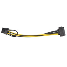 15Pin Male to 8Pin(6+2) PCI-E Power Supply Cable Cable 15-Pin to 8 Pin Cable 18AWG Wire for Graphic Card(1Pcs)