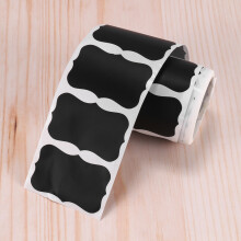 Wavy Shape Chalkboard Labels ,Erasable Reusable Rectangle Blackboard Stickers with 1 Liquid Chalk Pen,150 Pieces