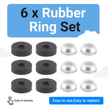 Juego de 6 Piezas Anillos de Goma para V966 V977 XK K110 K120 RC HelicóPtero AvióN Dron Piezas de Repuesto Accesorios