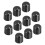 10Pcs Potentiometer Control Knobs for Electric Guitar Volume Tone Knobs Black D Type 6mm 1