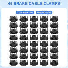 40PCS 2 Point Brake Pipe Retaining Clip Holder Bracket 811611797 Double Conduit Base Brake Cable Clip 4.75mm Black
