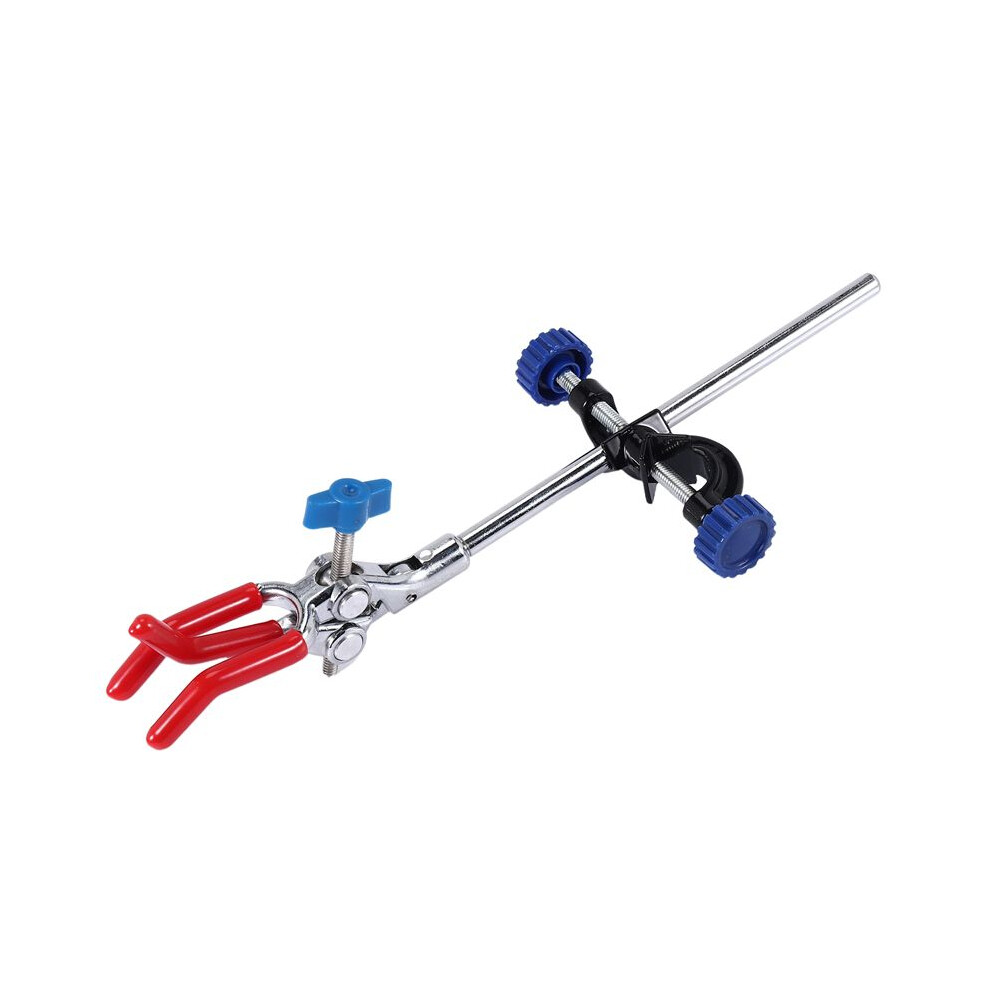 Lab Clamp 3 Prong Finger Adjust Jaw With Scientific Extension Adjustable Black Laboratory Stand Clip 6031925095936