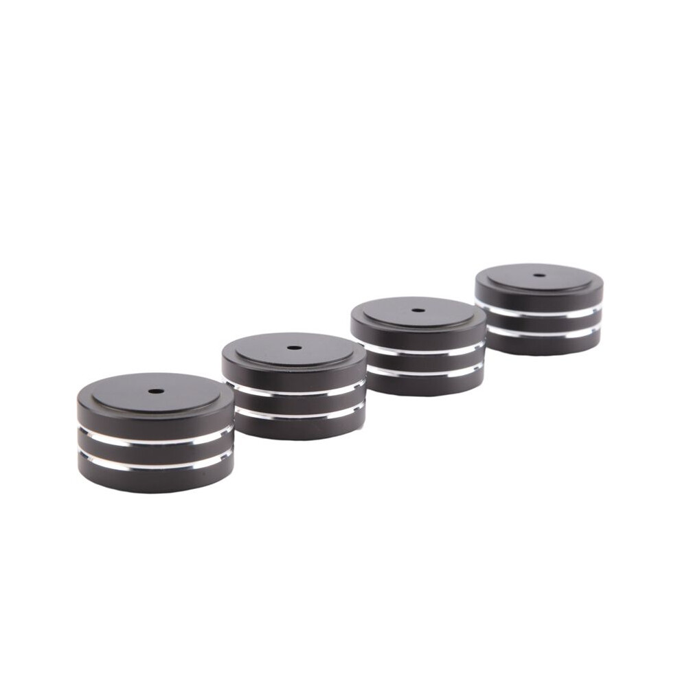 4Pcs 40X20mm Aluminum Hifi Amp Speaker Isolation Stand Turntable Dac Feet Pad (Black) Black 6031418847592