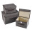3 Pack Foldable Storage Boxes with Lids,Fabric Storage Basket Organiser for Wardrobe,Closet,Shelf(Gray) 1