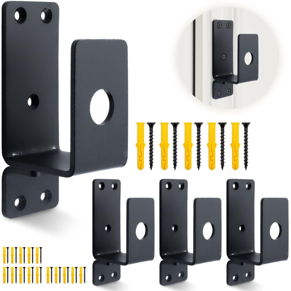4 Pack Door Security Barricade Bracket Heavy Duty Steel Ushape For 2X4 Lumber Home Garage Shed 9169991214412