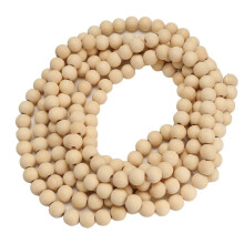 9 Foot Natural Wood Bead Christmas Garland Houten Kerstboom Garland Perfect voor Rustieke Natuurlijke Landelijke Boerderij