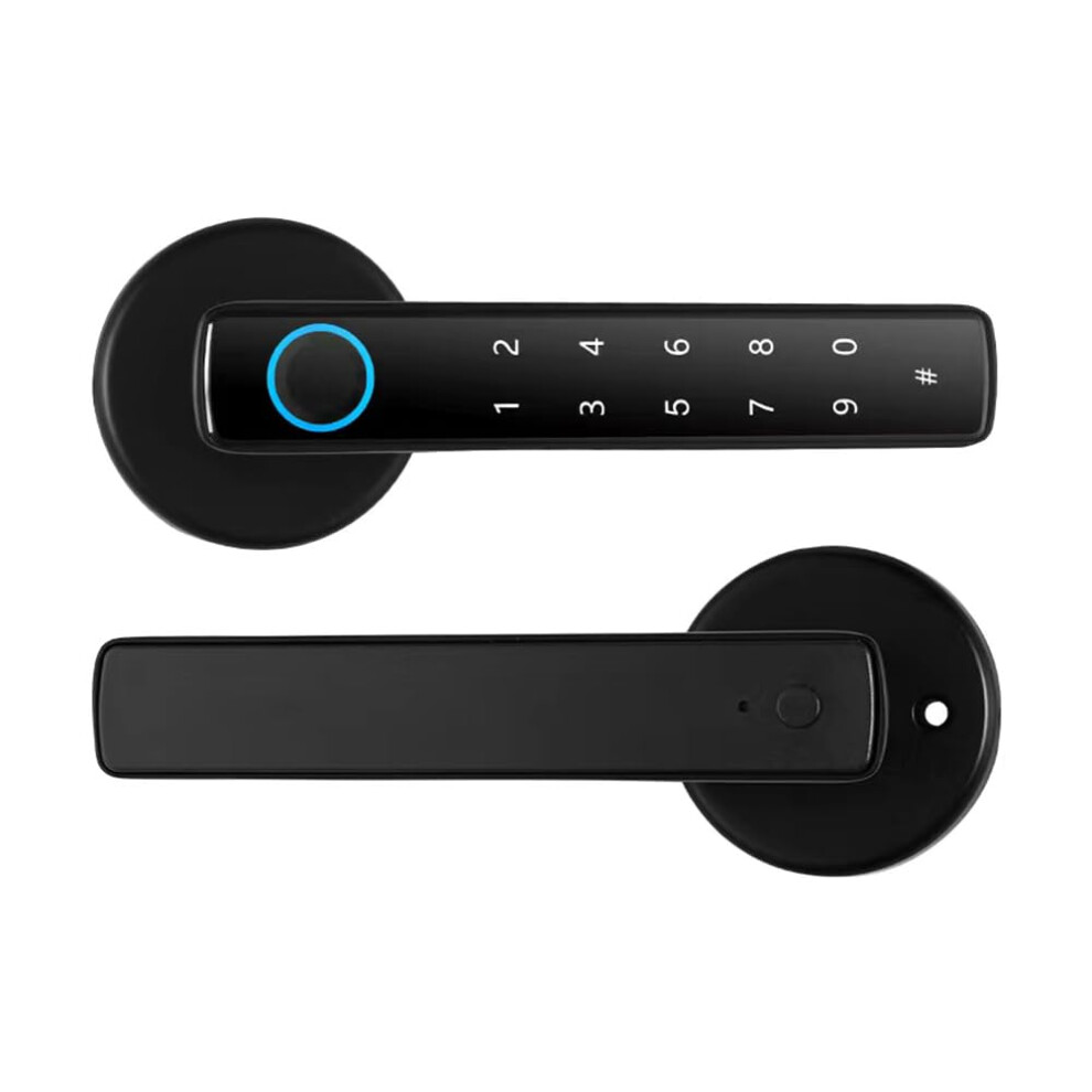 Smart Fingerprint Door Lock With Handle, 4In1 Keyless Entry, App And Password Unlock For 3555Mm Doors 9771547193555