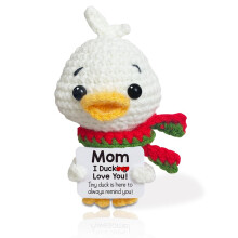Mother's Day Gift – Funny Handmade Crochet Duck from Daughter or Son, PocketSized Emotional Support
