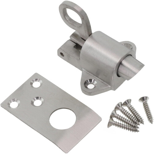 Stainless Steel Door Latch Lock SelfClosing Spring Design RustResistant Easy Install for Casement Frames 1