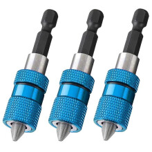 3 STÜCKE 60 Mm Trockenbau-Schraubbits Setter Magnetischer Bithalter 1/4 Zoll Sechskantschaft-Schraubendreher-Bits Tiefenverstellbarer Schraubenhalter