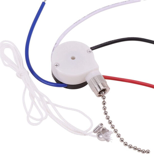 Ceiling Fan  Kit 3 Speed 4 Wire, Fan  Zipper Speed Control , ZE-208S Pull Wire  with Rope Silver