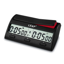 LEAP Chess Clock Fortschrittlicher Digitaler Schachtimer mit 7 Typ 38 Timing-Set-Modi Professioneller Schachuhr-Game-Timer