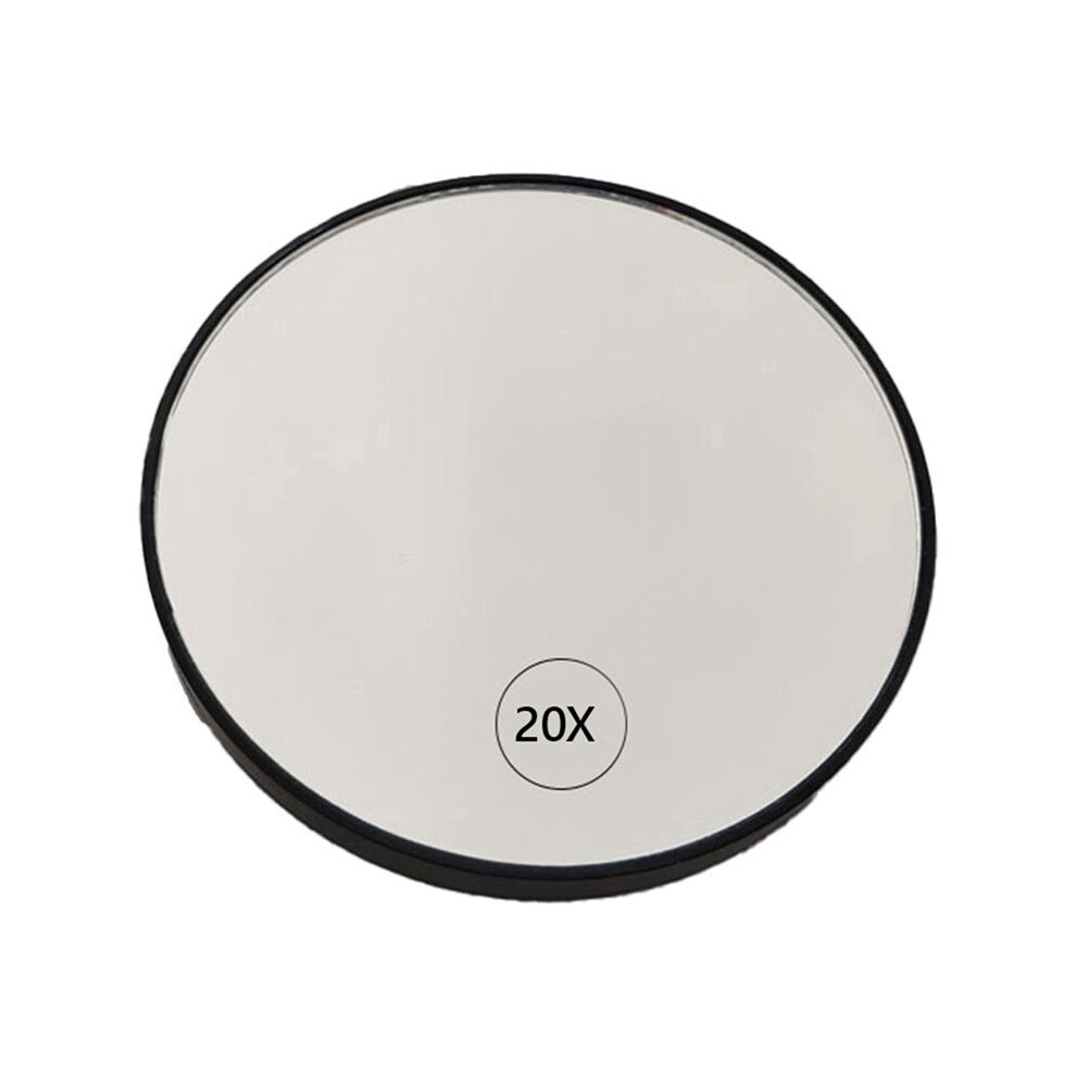 Black Anti-Fog Magnifying Makeup Mirror Suction Cup Vanity Mirror 20X Handheld Magnifying Makeup Mirror With Handle,