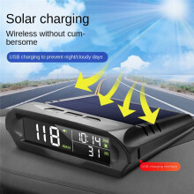 Universal HUD X 98 Car Solar Digital Meter GPS Speedometer Overspeed Alarm Distance Altitude Display